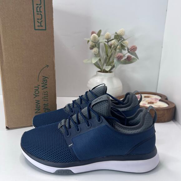 Kuru Atom Walking Comfort Sneaker Indigo/White/Basalt Men 9 Wide NWB main image 6